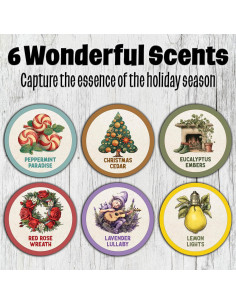 Set de 6 Bolsitas de Vapor Aromáticas Scent-A-Claus Navidad 2