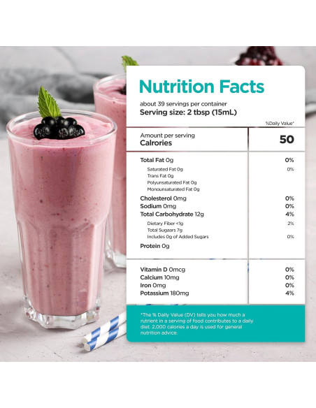 Concentrado de Jugo de Aronia JustNature 580 ml (2 Pack) - 100% Natural