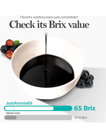 Concentrado de Jugo de Aronia JustNature 580 ml (2 Pack) - 100% Natural