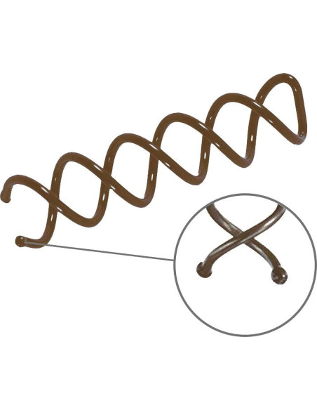 Pasadores Espirales para Cabello HAWWWY Marrón - Pack de 4