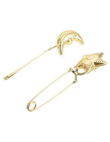 Colador de Té Dorado NUOBESTY 2 Piezas Acero Inoxidable