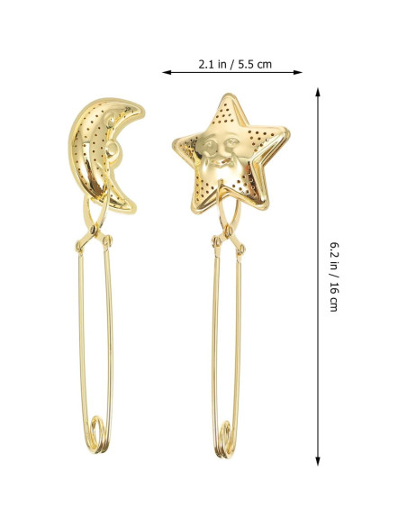 Colador de Té Dorado NUOBESTY 2 Piezas Acero Inoxidable