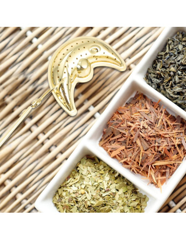 Colador de Té Dorado NUOBESTY 2 Piezas Acero Inoxidable