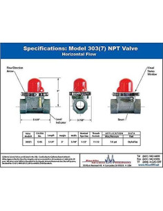 Válvula de Corte de Gas Horizontal Productos Sísmicos 303 3.81 cm 2