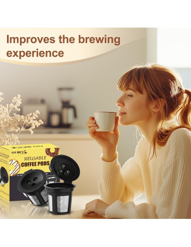 5 Cápsulas de Café Reutilizables VIVI SKY para Ninja DualBrew