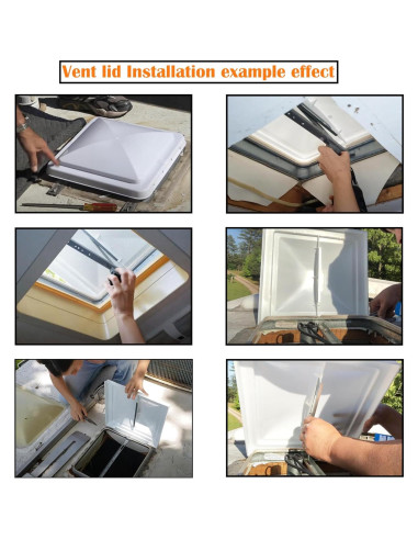 Cubierta de Ventilación de Techo 14" LuckySlycyc para RV