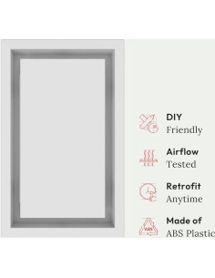 Cubierta de Ventilación de Pared Fittes 15x25 cm ABS Blanco 2