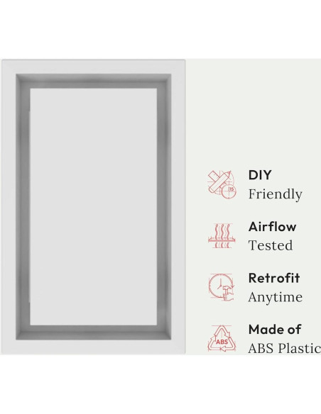 Cubierta de Ventilación de Pared Fittes 15x25 cm ABS Blanco