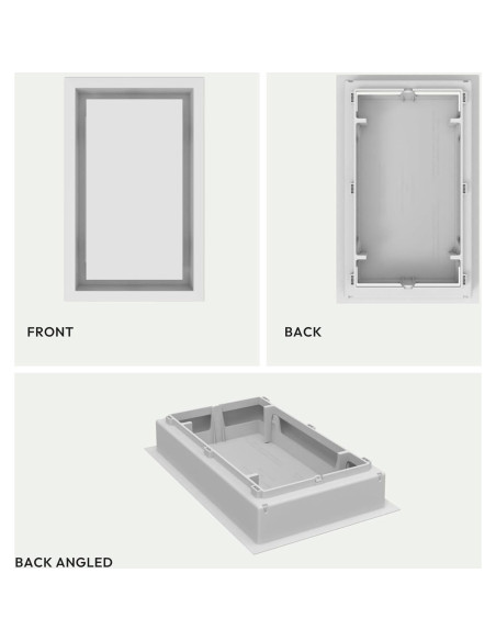 Cubierta de Ventilación de Pared Fittes 15x25 cm ABS Blanco