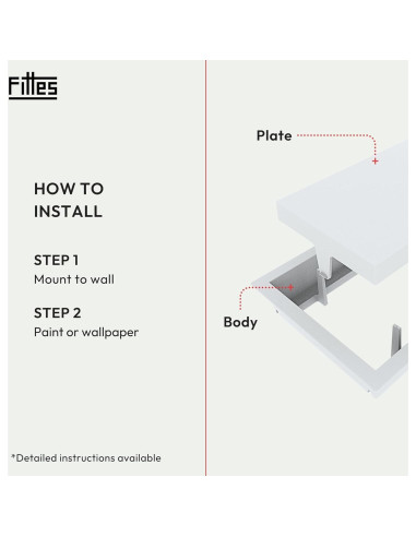 Cubierta de Ventilación de Pared Fittes 15x25 cm ABS Blanco
