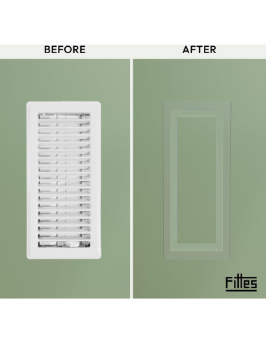 Cubierta de Ventilación de Pared Fittes 15x25 cm ABS Blanco