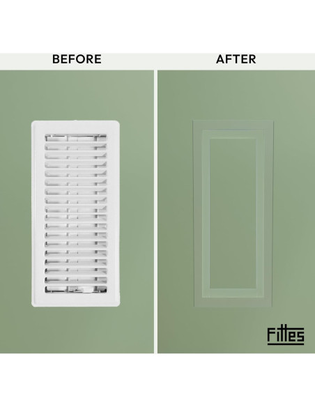 Cubierta de Ventilación de Pared Fittes 15x25 cm ABS Blanco