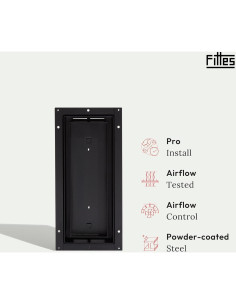 Rejilla de Piso Flush Luxe Fittes 10.16x25.4cm Negro Mate 2