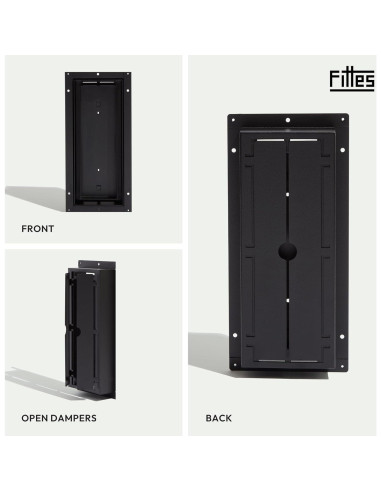 Rejilla de Piso Flush Luxe Fittes 10.16x25.4cm Negro Mate