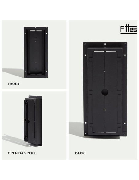 Rejilla de Piso Flush Luxe Fittes 10.16x25.4cm Negro Mate