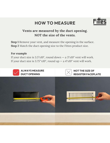 Cubierta de Ventilación de Pared Fittes 15x25 cm ABS Blanco
