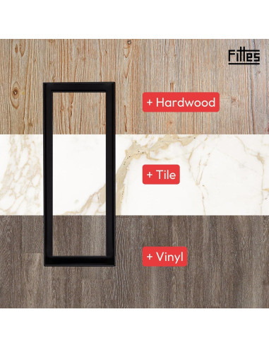 Rejilla de Piso Flush Luxe Fittes 10.16x25.4cm Negro Mate