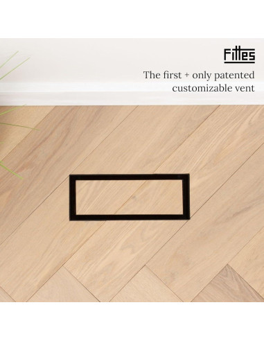 Rejilla de Piso Flush Luxe Fittes 10.16x25.4cm Negro Mate