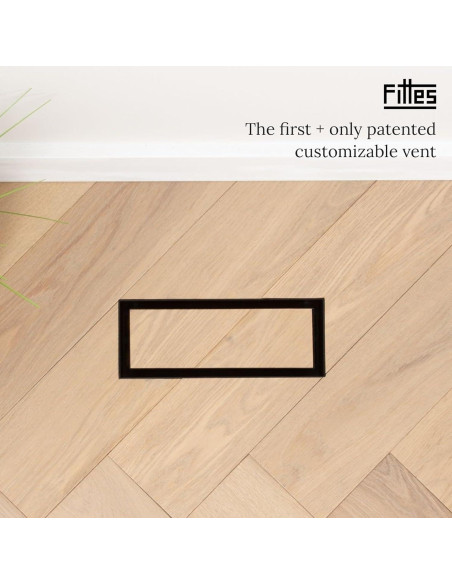 Rejilla de Piso Flush Luxe Fittes 10.16x25.4cm Negro Mate