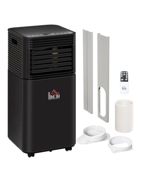 Aire Acondicionado Portátil HOMCOM 8000 BTU 4 en 1 Negro