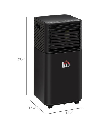 Aire Acondicionado Portátil HOMCOM 8000 BTU 4 en 1 Negro