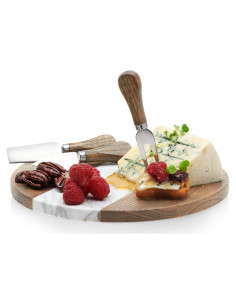 Cuchillos de Queso Prologue con Tabla de Madera y Mármol 25.4 cm