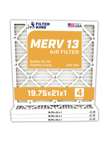 Filtros de Aire Filter King MERV 13 19.75x21x1 | 4-Pack