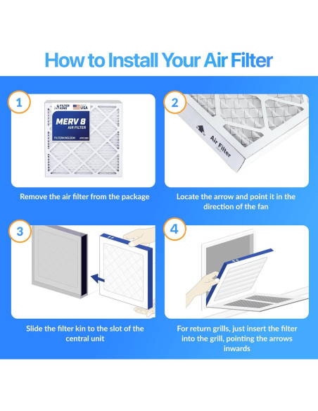 Filtro de Aire Filtro Rey MERV 8 14x38x1 - 4 Pack