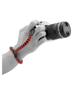 Correa de Muñeca MegaGear de Cuero y Algodón Roja - Compatible DSLR