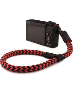 Correa de Muñeca MegaGear de Cuero y Algodón Roja - Compatible DSLR 2