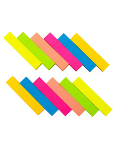 Notas Adhesivas Andoca 0.6x3 cm 1200 Hojas Colores Brillantes