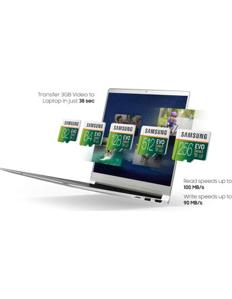 Tarjeta MicroSDXC Samsung EVO Select 256GB UHS-I U3 100MB/s