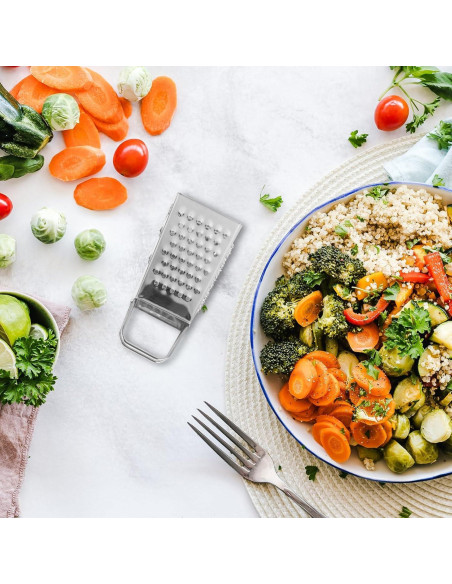 Rallador de Acero Inoxidable 4 Lados HOLIDYOYO Mini 8cm