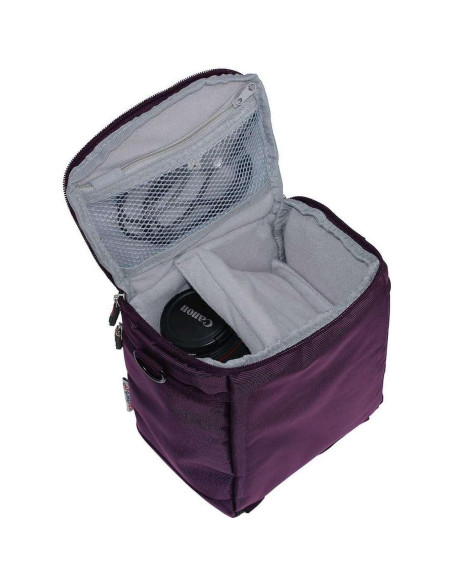 Bolsa de cámara DSLR Navitech Morada a prueba de agua 20x18cm