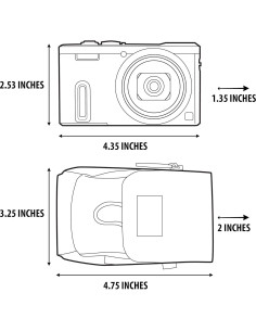 Funda para cámara Point and Shoot USA Gear S2 - Nylon resistente 2