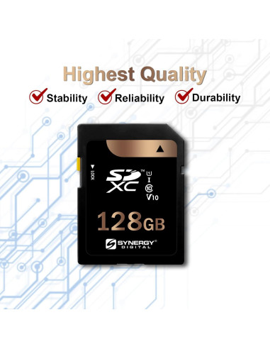 Tarjeta de Memoria SDXC 128GB Synergy Digital UHS-I Clase 10
