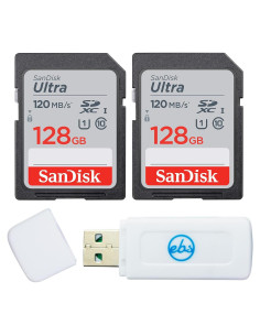 Paquete de 2 Tarjetas SDXC SanDisk Ultra 128GB UHS-I + Lector