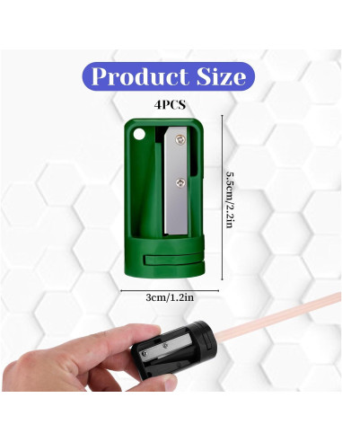 Paquete de 6 Sacapuntas de Lápiz de Carpintero Sliverdew