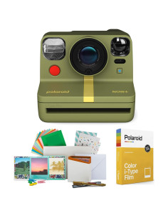 Cámara Instantánea Polaroid Now+ 2da Gen Verde Bosque + Película