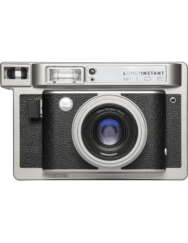 Cámara Instantánea Lomo'Instant Wide con Lentes Cuero Negro