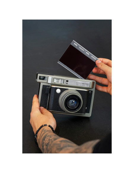Cámara Instantánea Lomo'Instant Wide con Lentes Cuero Negro