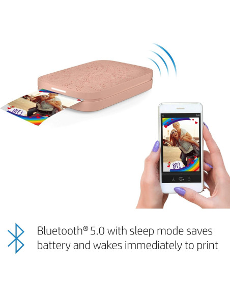 Impresora de Fotos Portátil HP Sprocket Rosa 2x3 Zink