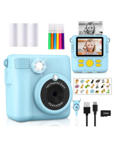 Cámara de Impresión Instantánea Radekly para Niños 1080P Azul