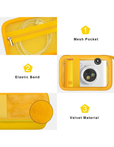 Funda Canboc Amarilla para KODAK Smile+ Cámara Instantánea