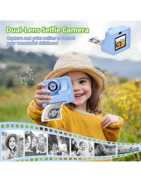 Cámara Instantánea para Niños Shenzhen HTL Azul 1080P HD