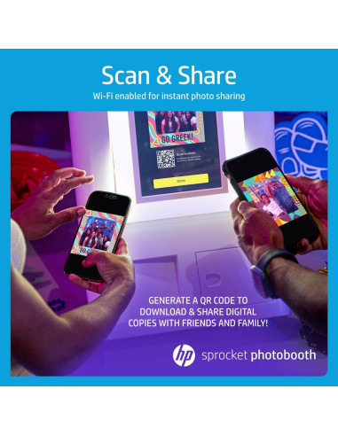 Impresora de Fotos Instantáneas HP Sprocket Blanca + 110 Hojas Zink