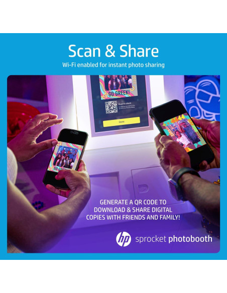 Impresora de Fotos Instantáneas HP Sprocket Blanca + 110 Hojas Zink