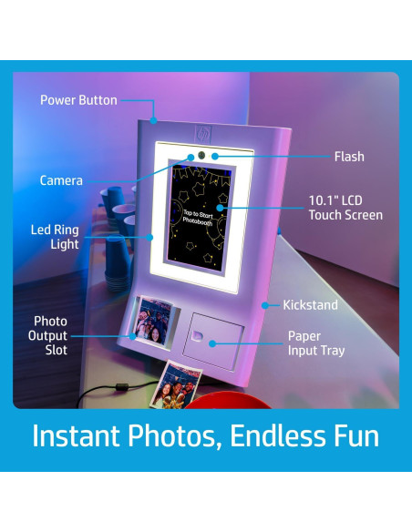 Impresora de Fotos Instantáneas HP Sprocket Blanca + 110 Hojas Zink