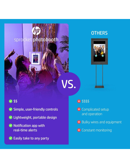 Impresora de Fotos Instantáneas HP Sprocket Blanca + 110 Hojas Zink