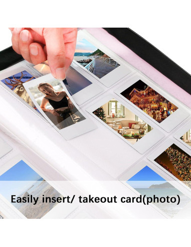 Álbum de Fotos Ruibytree 540 Bolsillos Impermeable Negro